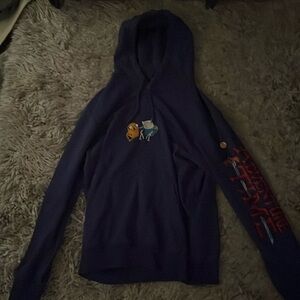 Dark blue adventure time sweatshirt
